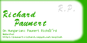 richard paunert business card